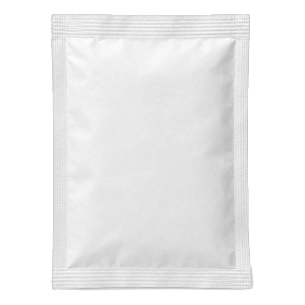 Neutral packaging-format illustration: Instant oat sachet