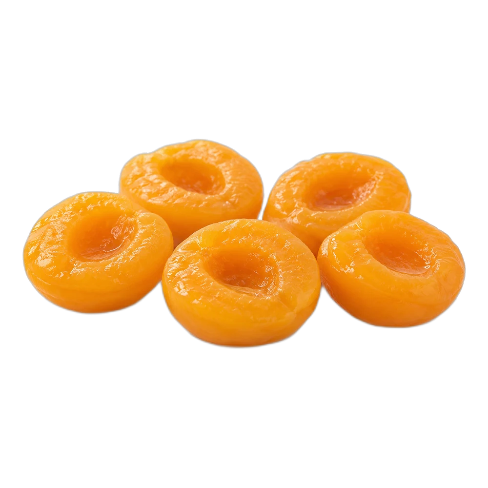 Unbranded product illustration: Moitiés d'abricots au sirop léger