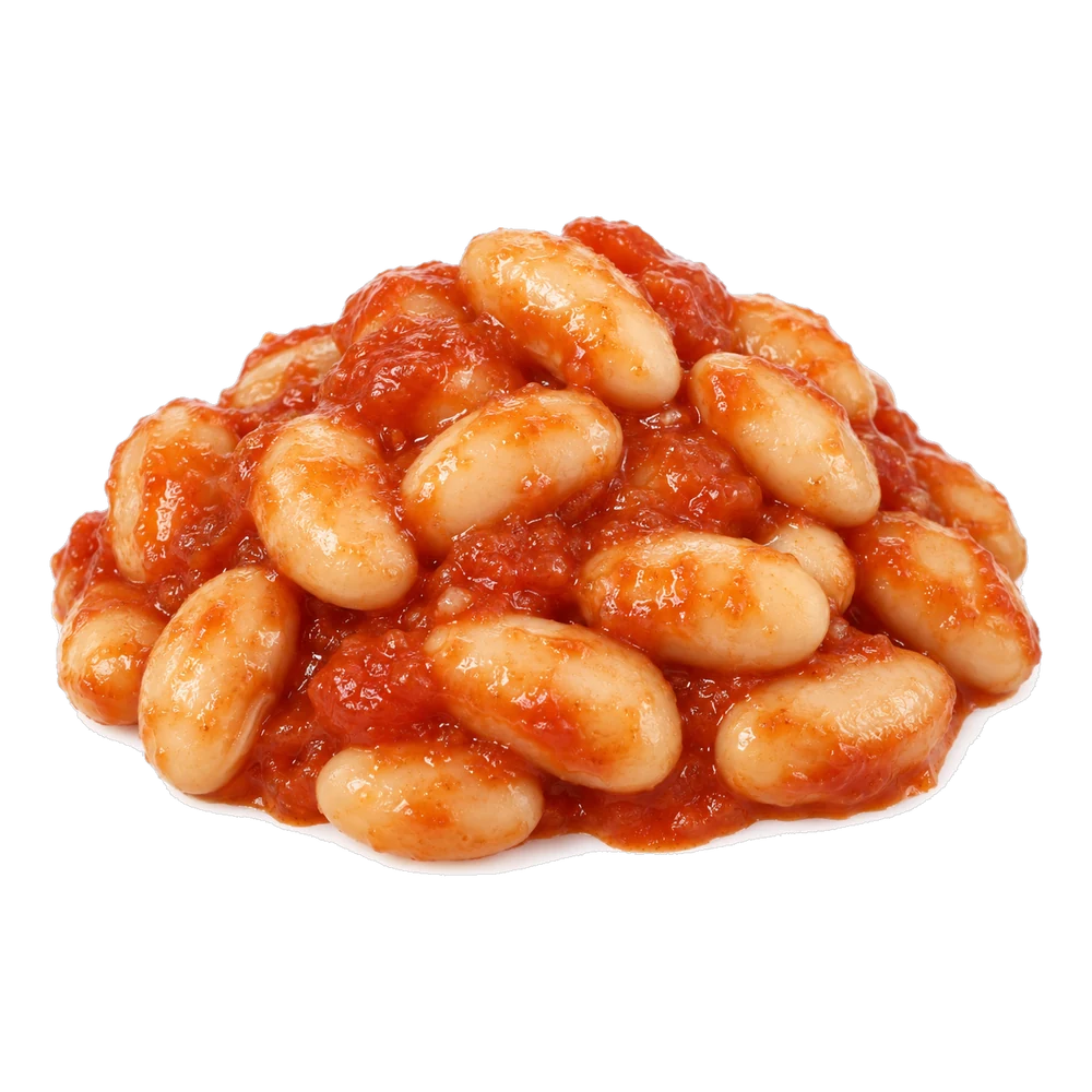 Unbranded product illustration: Haricots blancs kidney en sauce