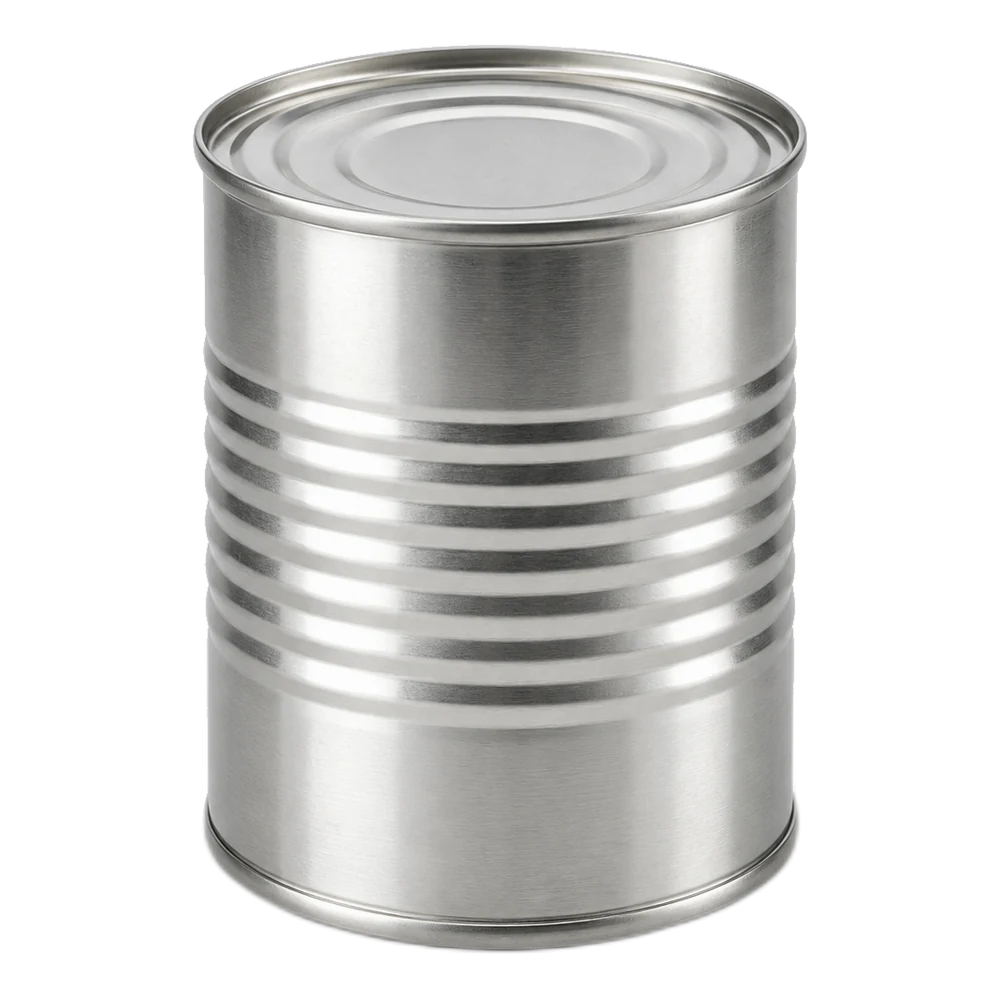 Neutral packaging-format illustration: Retail tin