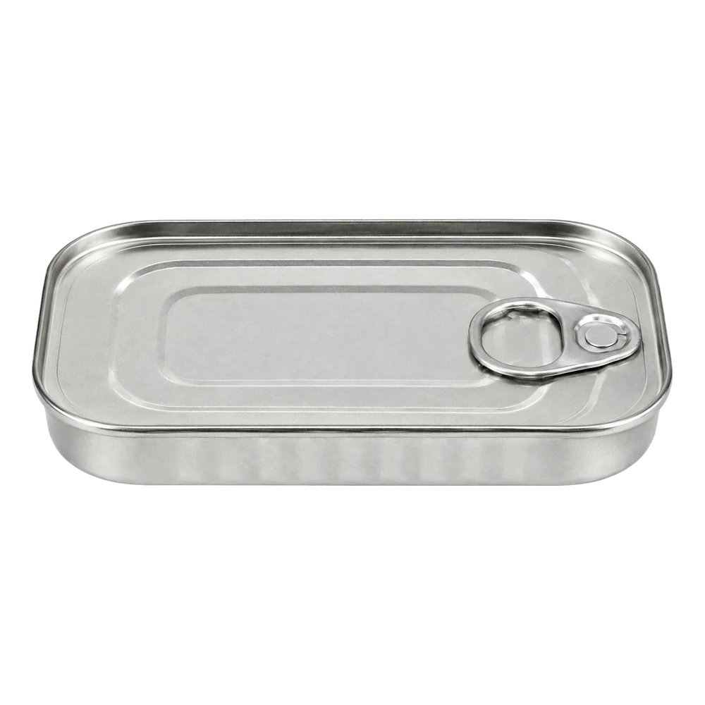 Neutral packaging-format illustration: Quarter club, aluminium