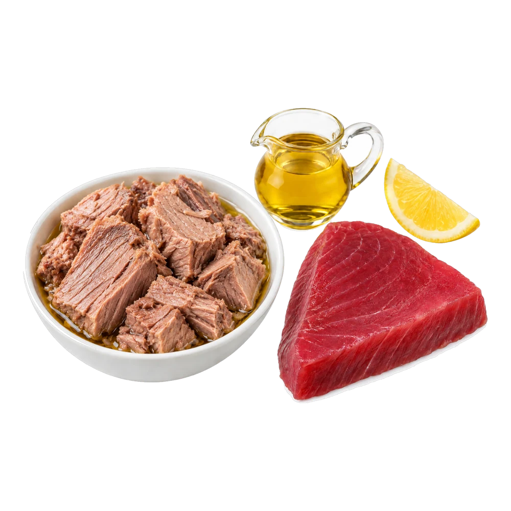 Unbranded product illustration: Skipjack chunks in oil