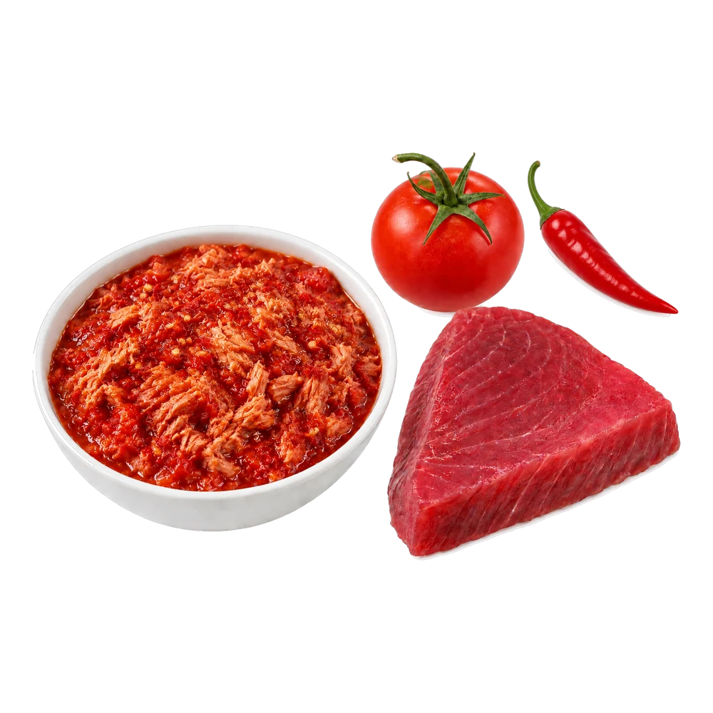 Unbranded product illustration: Tuna sandwich, spicy tomato