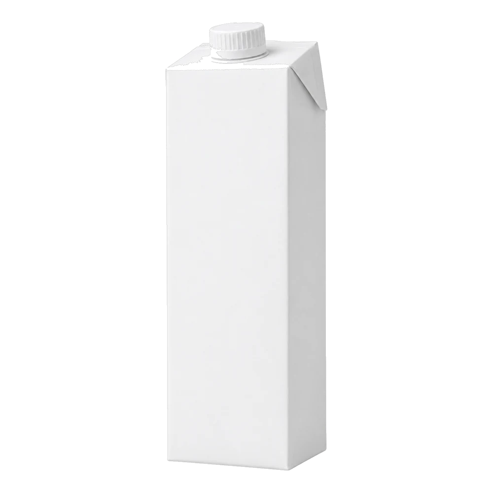 Neutral packaging-format illustration: Tetra Brik, 1 litre