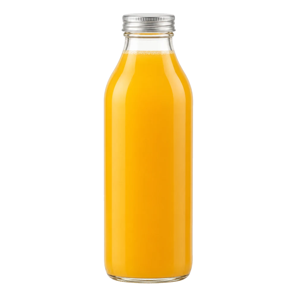 Neutral packaging-format illustration: Glass bottle, 1 litre