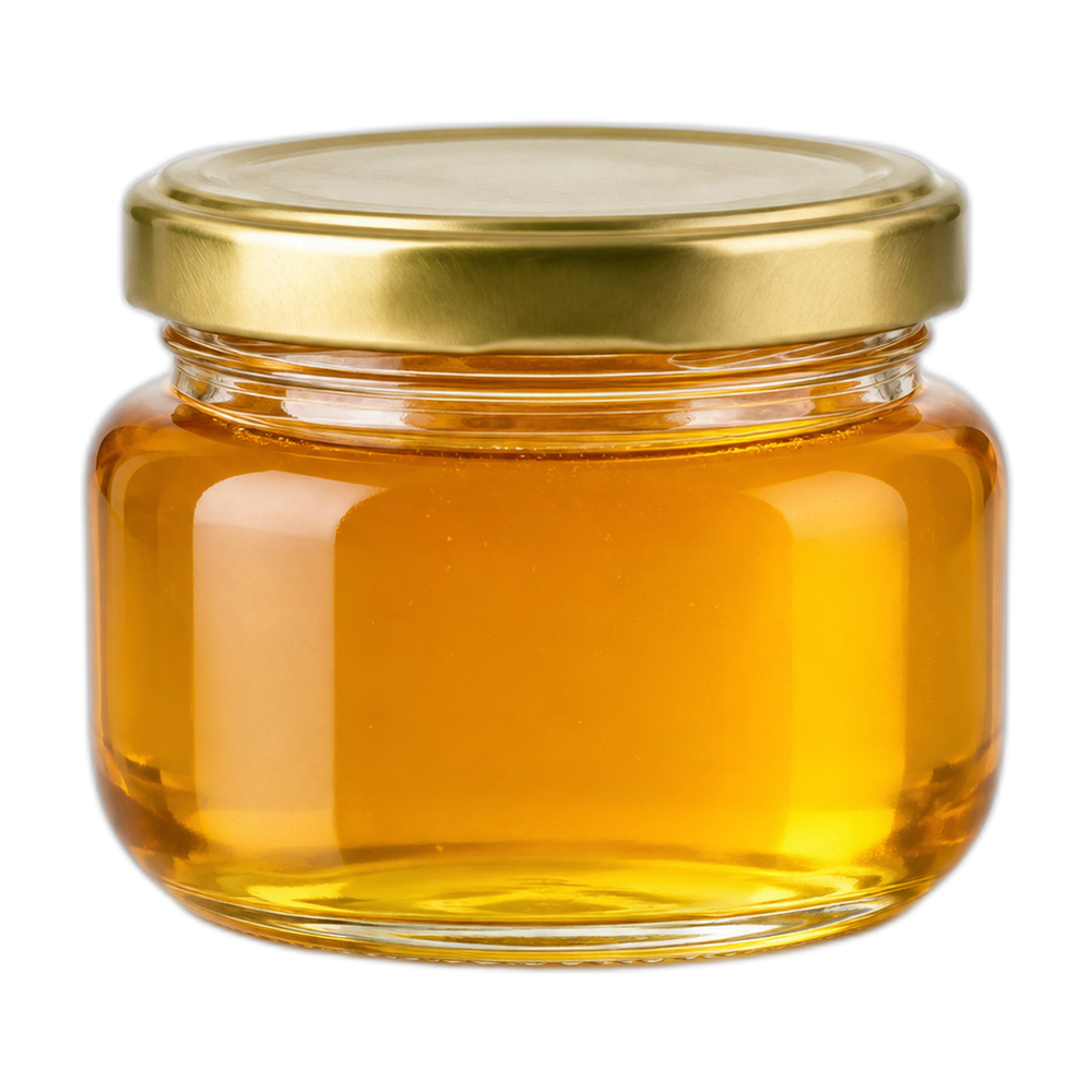 Neutral packaging-format illustration: Glass jar, 250 g