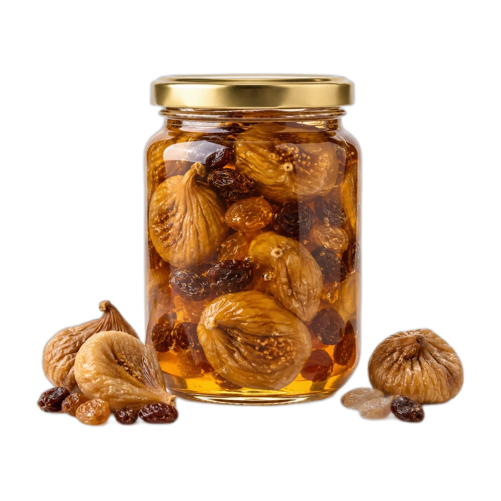 Unbranded product illustration: Miel aux figues & raisins secs