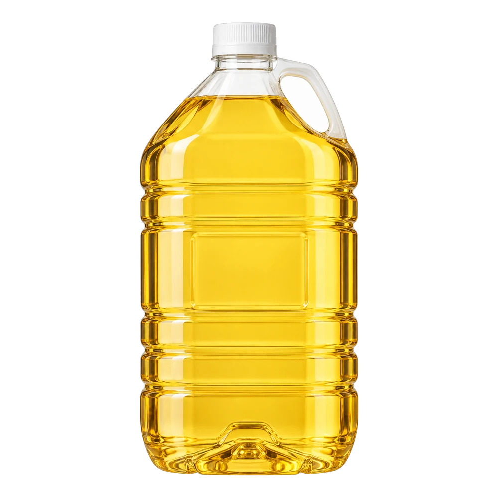 Neutral packaging-format illustration: PET bottle, 3 L and 5 L