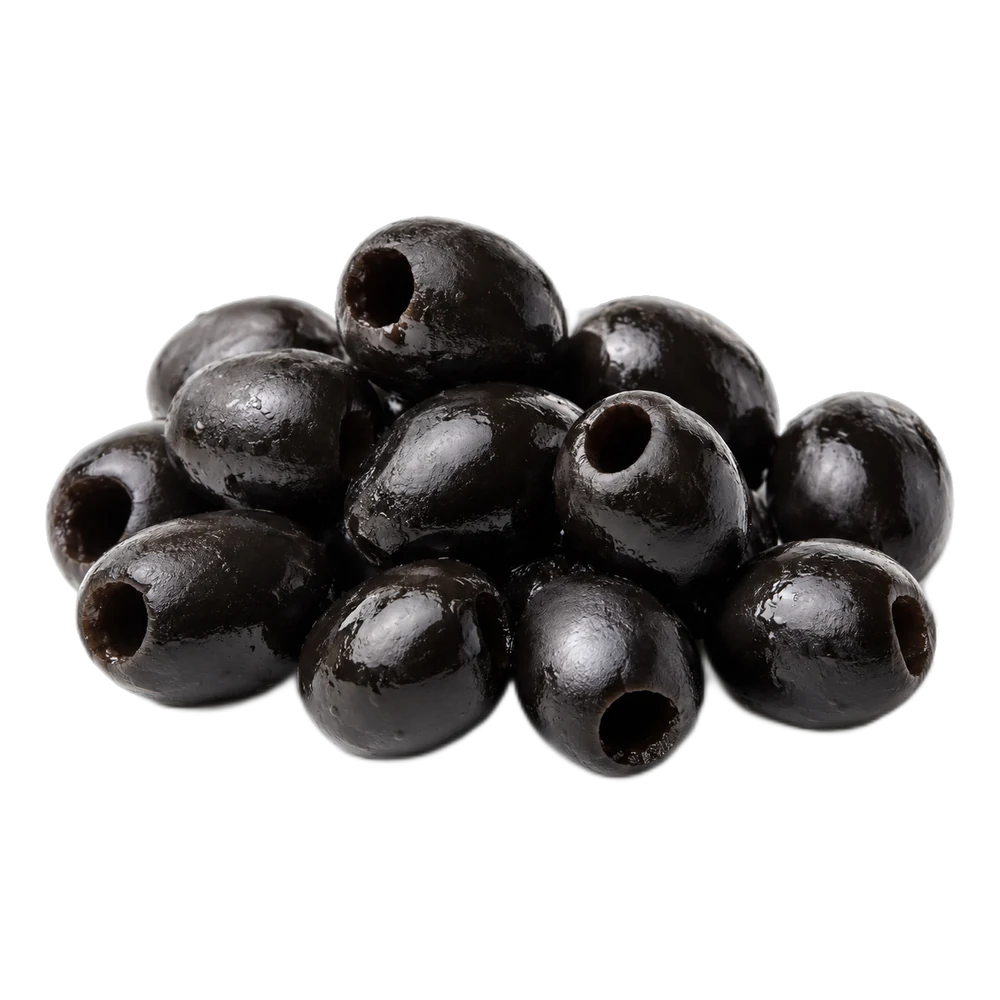 Unbranded product illustration: Pitted black olives