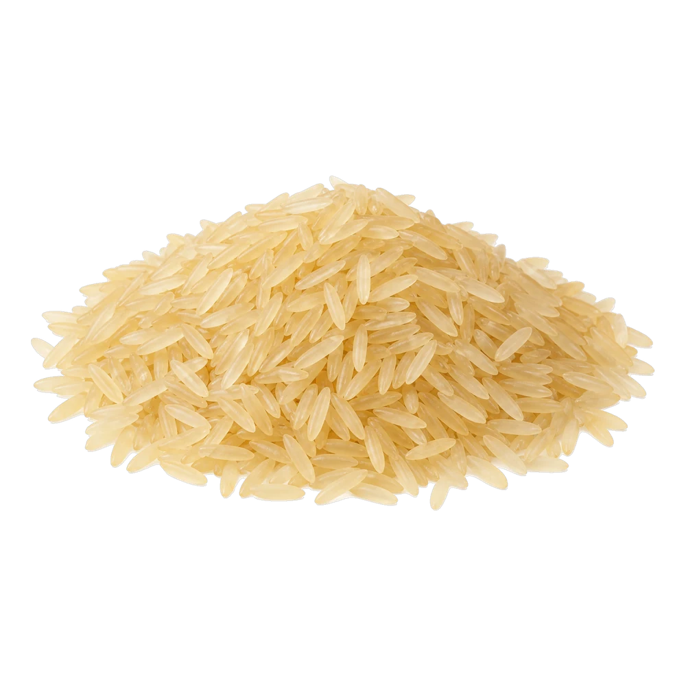 Unbranded product illustration: IR64 parboiled white, 5% broken