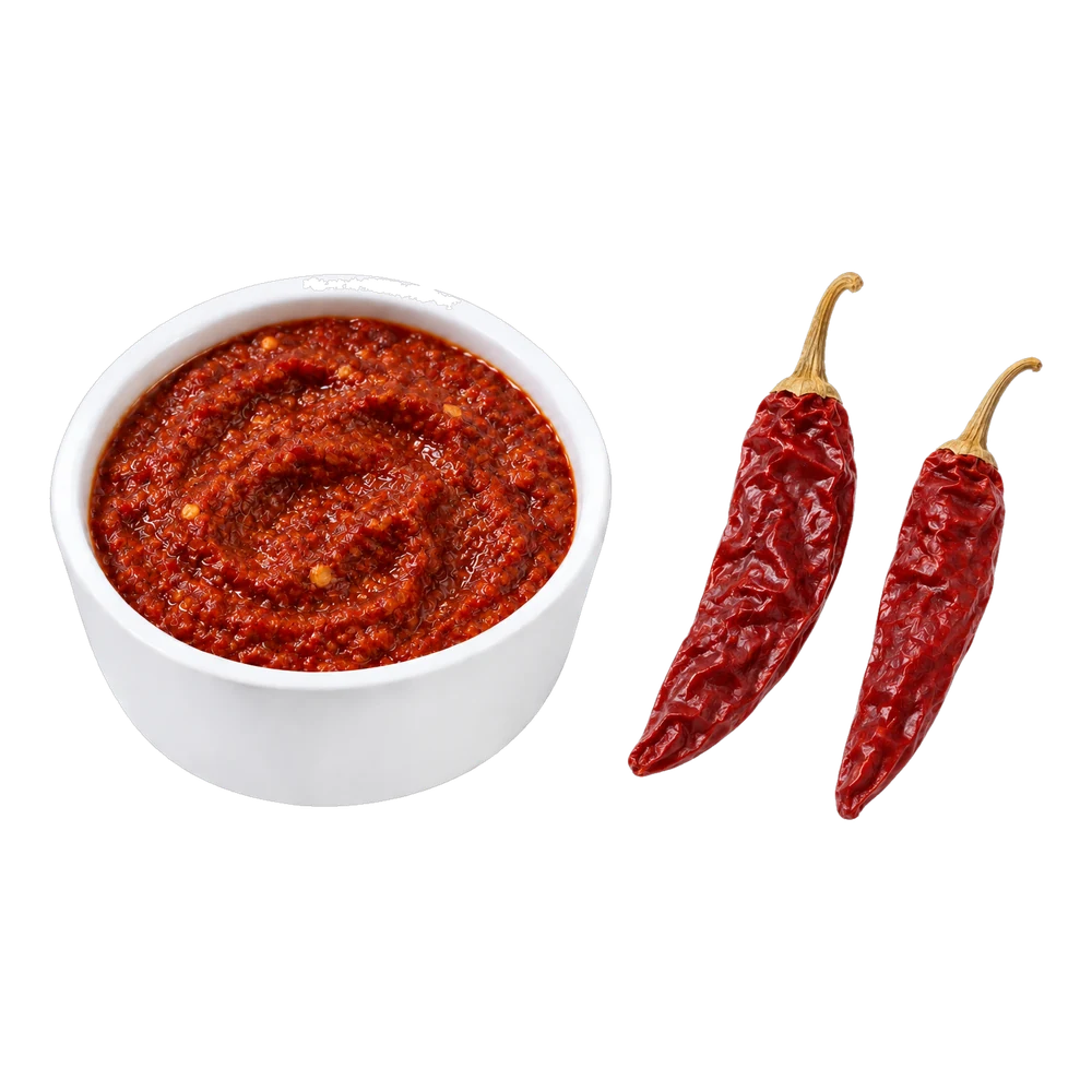 Unbranded product illustration: Fiery sauce, harissa