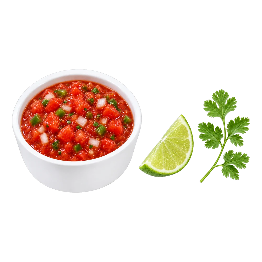 Unbranded product illustration: Mexican salsa