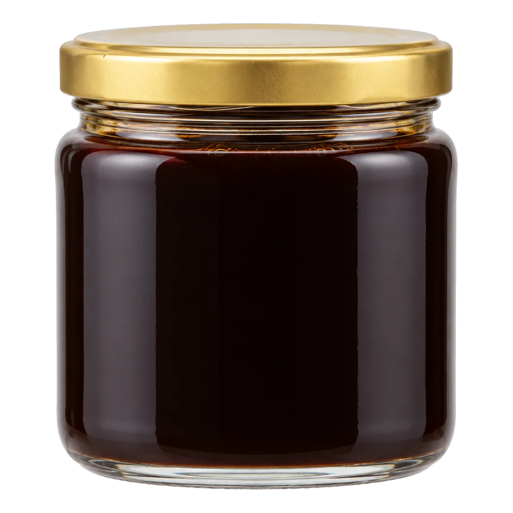 Neutral packaging-format illustration: Molasses jar