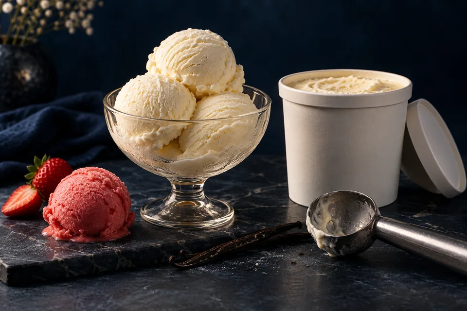 Glaces et desserts glacés pour le sourcing alimentaire international