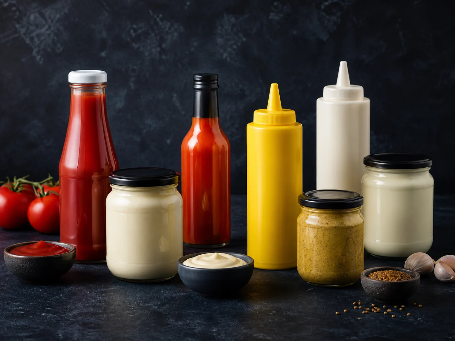 Sauces, condiments et vinaigrettes pour le sourcing alimentaire international