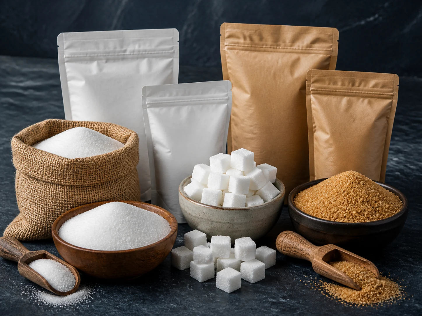 Sucre et édulcorants pour le sourcing alimentaire international